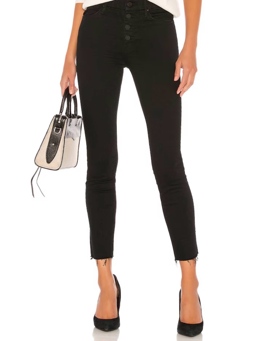 MOTHER The Pixie Ankle Fray Jeans in Not Guilty